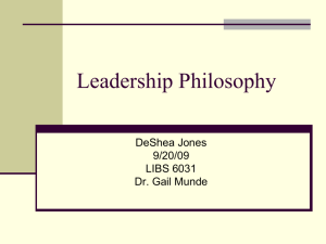 Leadership Philosophy