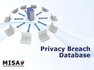 Privacy Breach Database Presentation A Powerpoint