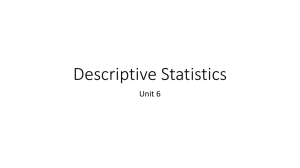RI 6 Descriptive Statistics