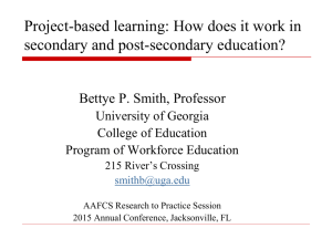 Project-based Learning: How Does it Work in Secondary and Post