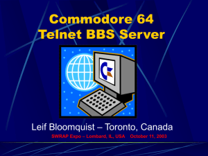 Commodore 64 Telnet BBS Server
