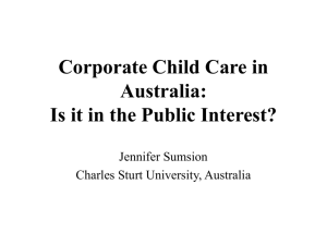 Corporate Child Care in Australia