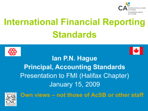 Ian Hague's IFRS Powerpoint Presentation