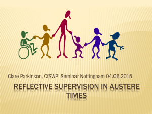 Reflective Supervision Workshop Tuesday 22.04.2014