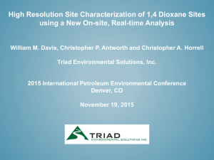 high resolution site characterization of 1,4 dioxane sites using a new