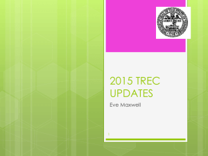 2015 trec updates