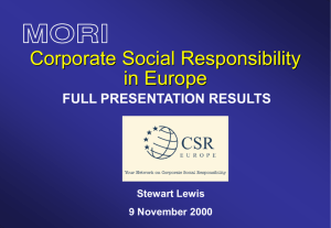 How important is Corporate Social Responsibility?
