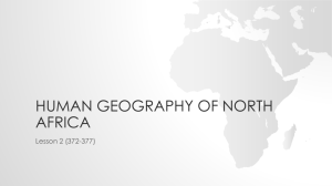 2015 Human Geography of North Africa PowerPoint Lecture for