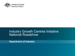 Industry Growth Centres presentation