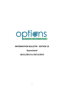 29 Nov 2013 Options Career Information Bulletin