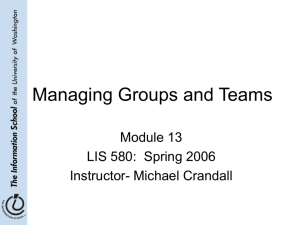 Managing groups and teams