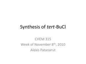 Synthesis of tert-BuCl