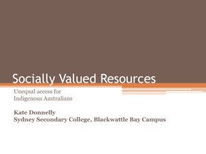 Socially Valued Resources