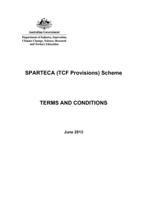SPARTECA TCF Terms and Conditions