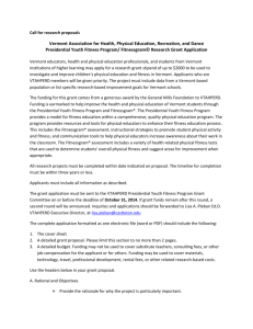 Call for research proposals Vermont Association for Health, Physical