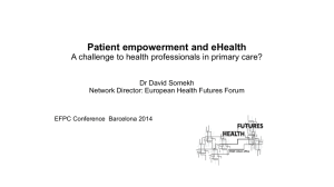 Patient empowerment A challenge to health professionals in primary