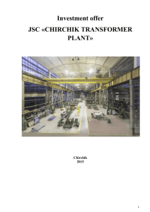JSC «Chirchik transformer plant» have modern
