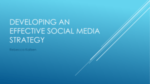 Developing an effective social media strategy