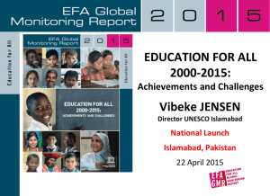 EFA GMR Presentation Pakistan 22 April 2015