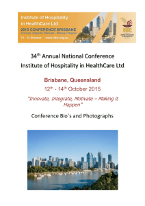 Brisbane, Queensland - Institute of Hospitality in Health Care