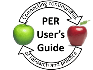 PER User's Guide - cwsei - University of British Columbia