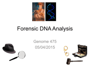 First crime solved using DNA forensics