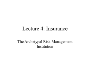 Lecture 3: Insurance