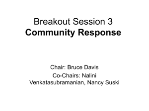 Breakout Session 3 Community Response