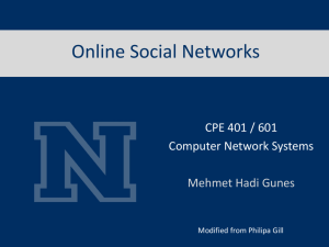 Online Social Networks - Computer Science & Engineering