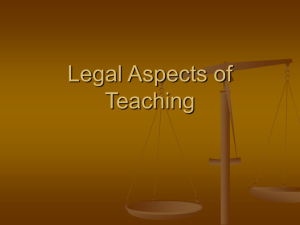Legal Aspects of Teaching