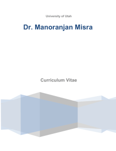 Dr. Manoranjan Misra - Metallurgical Engineering