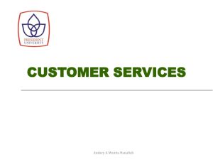 SCM – 3. Customer Services