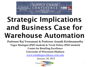 Strategic Implications and Business Case for Warehouse