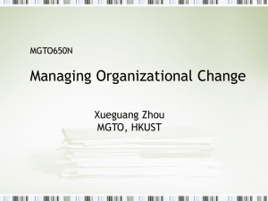 Managing Organizational Change