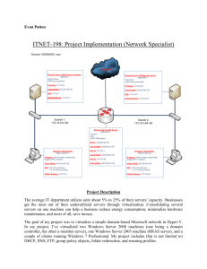 ITNET-198: Project Implementation (Network Specialist)