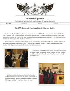 The 133rd Annual Meeting of the California Society