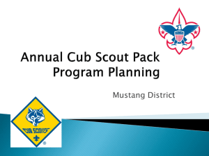 Cub Planning Powerpoint - Mustang District
