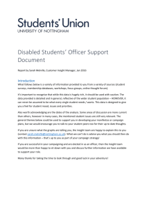 Students with Disabilities' Officer Candidate information