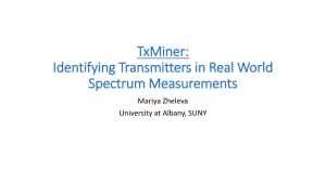 Identifying Transmitters in Real World Spectrum Measurements