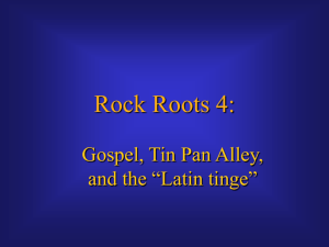 Gospel, Folk, and the "Latin tinge"