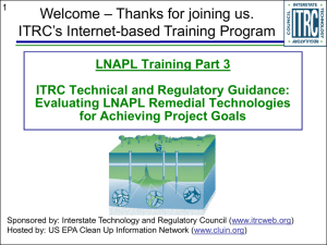 LNAPL Training Part 3 Technical Regulatory Guidance - CLU-IN