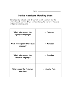 Native Americans Matching Game