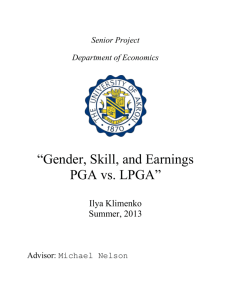 Gender, Skills and Earnings: PGA vs. LPGA, September 27th, 2013