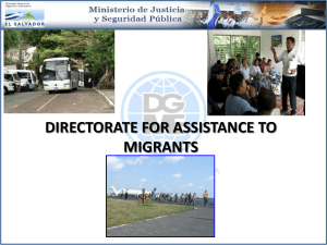 El Salvador, Mrs. Eunice Olán, Director of Assistance to Migrants