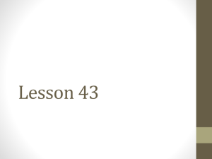Lesson 40