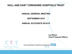 Chief Financial Officer - Hull and East Yorkshire Hospitals NHS Trust