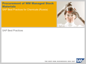 Procurement of WM-Managed Stock Materials