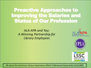 Title of Presentation - ALA-APA