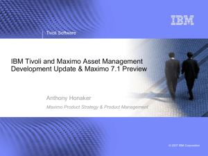 IBM Tivoli Asset Management for IT