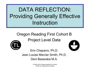 Data Reflection: Providing Generally Effective Instruction presentation